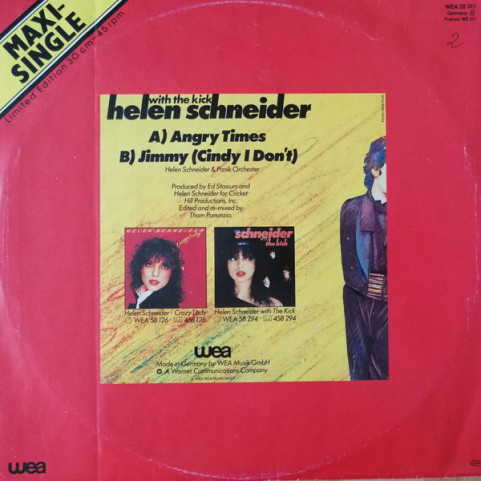 Helen Schneider - Angry Times (1982) [12"]