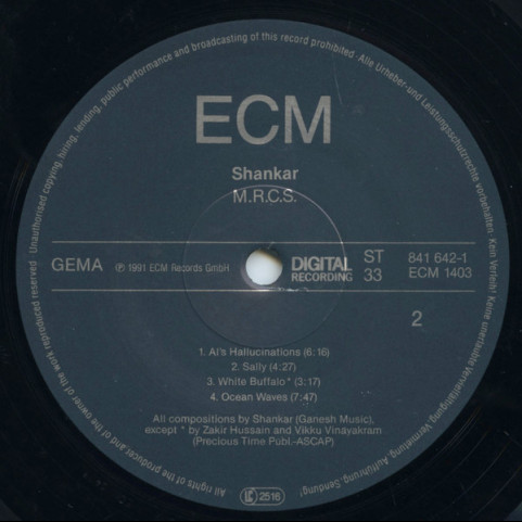 Shankar - M.R.C.S. (1991) [1LP]