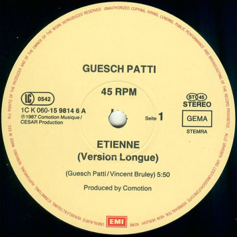 Guesch Patti - Etienne (1987) [12"]
