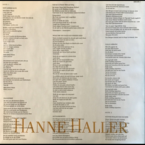 Hanne Haller - Mein Lieber Mann (1989) [1LP]