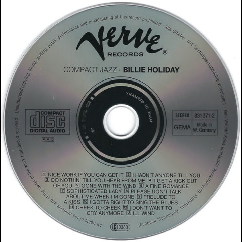 Billie Holiday - Billie Holiday (1987) [1CD]