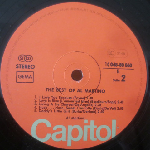 Al Martino - The Best Of Al Martino [1LP]