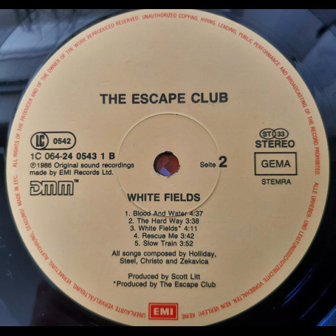 Escape Club, The - White Fields (1986) [1LP]