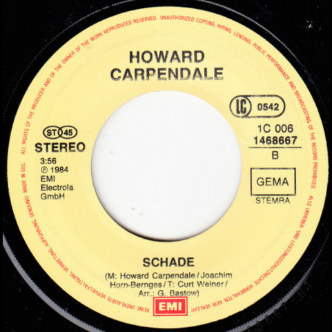 Howard Carpendale - Hello Again (1984) [7"]