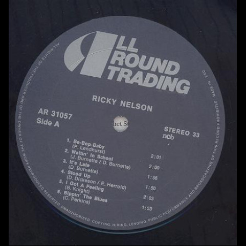 Ricky Nelson (2) - A Teenage Idol [1LP]
