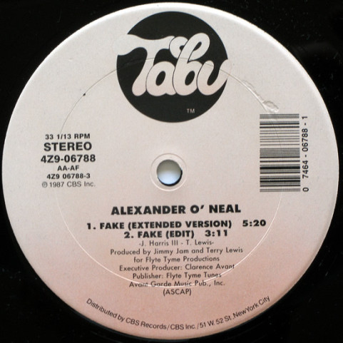 Alexander O'Neal - Fake (1987) [12"]