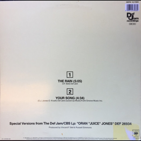 Oran 'Juice' Jones - The Rain (1986) [12"]