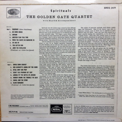 Golden Gate Quartet, The - Spirituals [1LP]