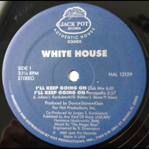White House (9) - I'll Keep Going On (1989) [12"]