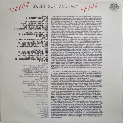 Viktor Lazlo & Karel Zich - Sweet, Soft And Lazy (1987) [1LP]