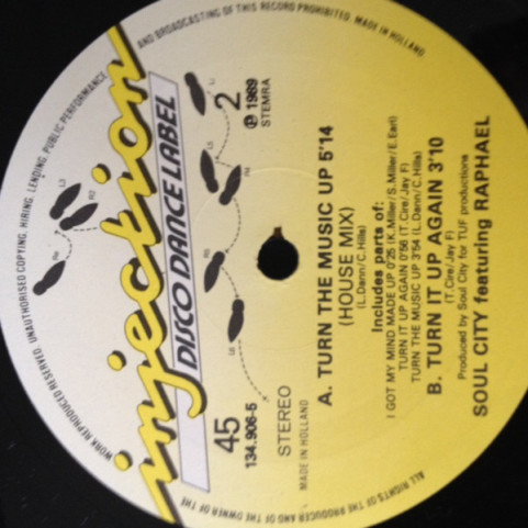 Soul City (6) - Turn The Music Up (1989) [12"]