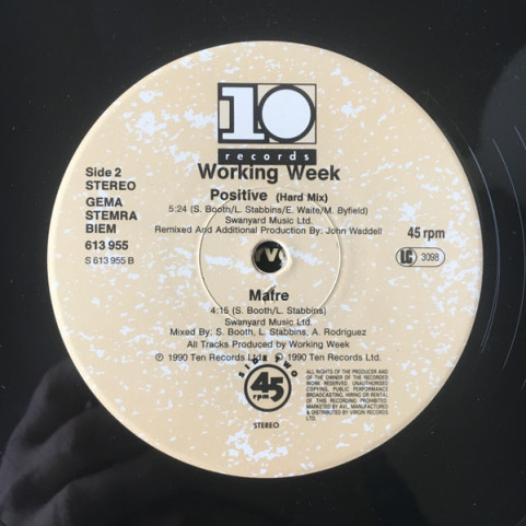 Working Week - Positive (1991) [12"]