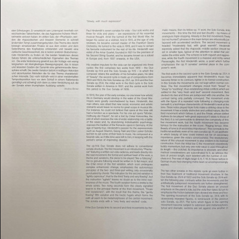 Paul Hindemith, Kim Kashkashian, Robert Levin - Sonatas For Viola / Piano And Viola Alone (1988) [3LP]