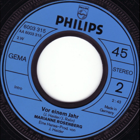 Marianne Rosenberg - Laß Dir Zeit (1973) [7"]