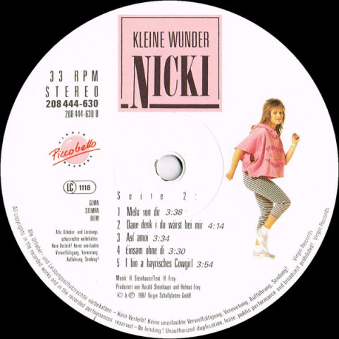 Nicki - Kleine Wunder (1987) [1LP]
