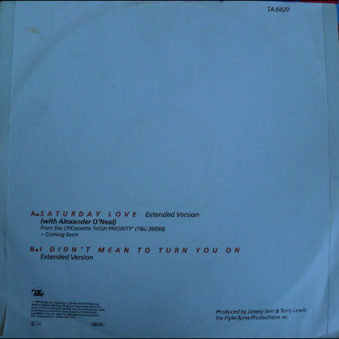Cherrelle With Alexander O'Neal - Saturday Love (Extended Version) (1985) [12"]