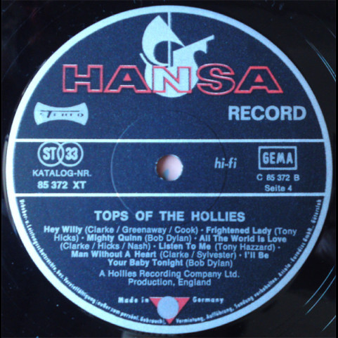 Hollies, The - Tops Of The Hollies (1974) [2LP]