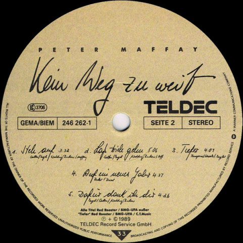 Peter Maffay - Kein Weg Zu Weit (1989) [1LP]