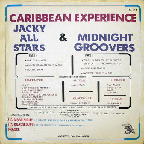 Jacky All Stars & Midnight Groovers - Caribbean Experience (1983) [1LP]