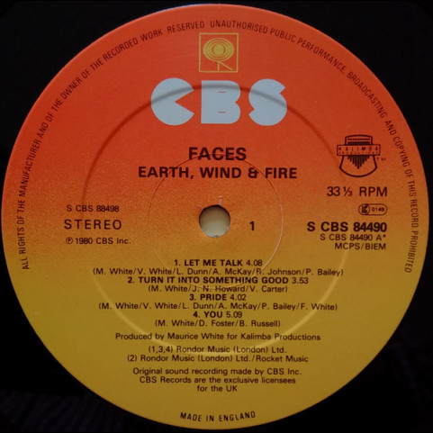 Earth, Wind & Fire - Faces (1980) [2LP]