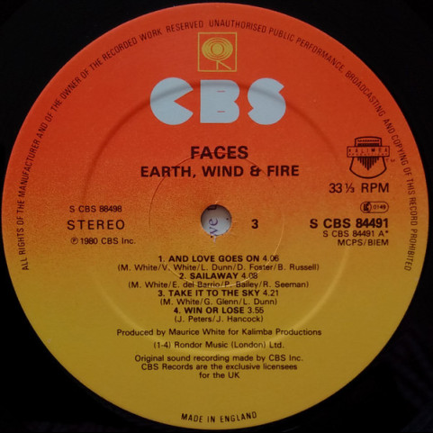 Earth, Wind & Fire - Faces (1980) [2LP]