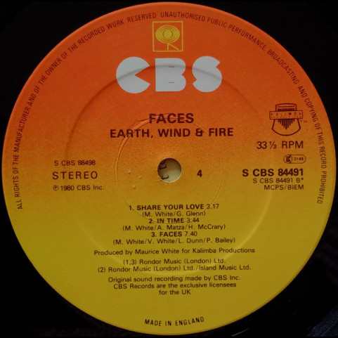 Earth, Wind & Fire - Faces (1980) [2LP]