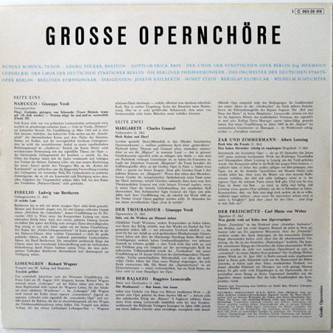 Various - Grosse Opernchöre [1LP]