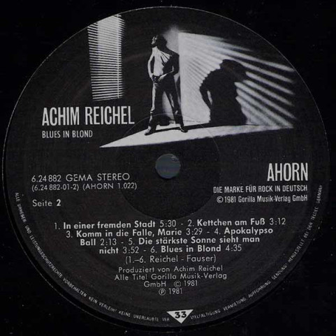 Achim Reichel - Blues In Blond (1981) [1LP]