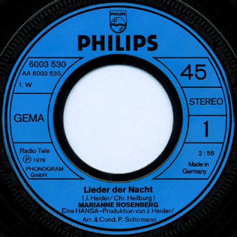 Marianne Rosenberg - Lieder Der Nacht (1976) [7"]