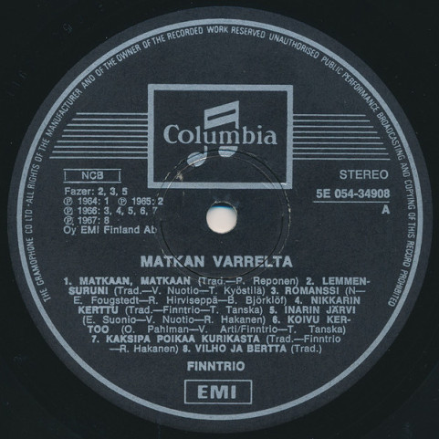 Finntrio - Matkan Varrelta (1973) [1LP]