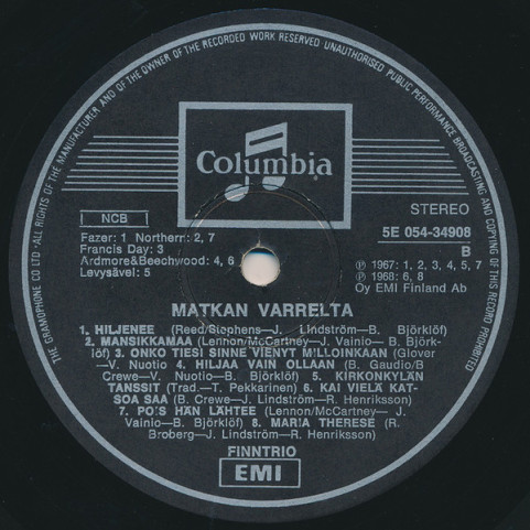 Finntrio - Matkan Varrelta (1973) [1LP]