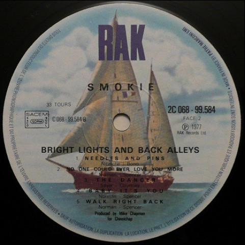 Smokie - Bright Lights And Back Alleys (1977) [1LP]