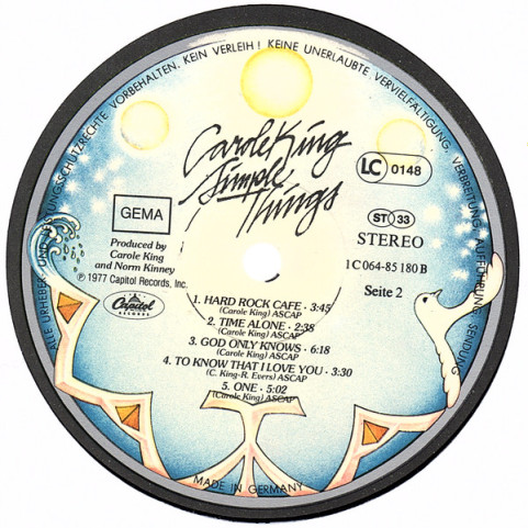 Carole King - Simple Things (1977) [1LP]