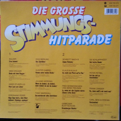 Various - Die Grosse Stimmungs- Hitparade (1984) [1LP]