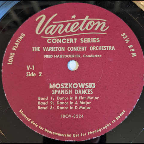 Johannes Brahms, Moritz Moszkowski, Varieton Concert Orchestra, The, Benedict Silberman, Fred Hausdörfer - Hungarian Dances / Spanish Dances [7"]