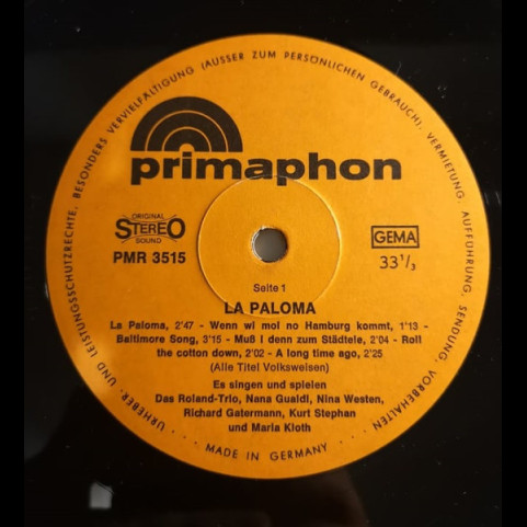 Das Roland-Trio, Nana Gualdi, Nina Westen, Richard Gatermann, Kurt Stephan + Maria Kloth - La Paloma [1LP]