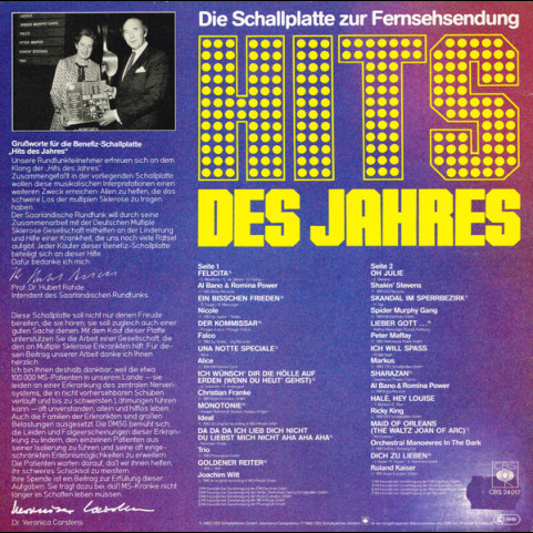 Various - Hits Des Jahres - Die Schallplatte Zur Fernsehsendung - Superhits Des Jahres 1982 (1982) [1LP]