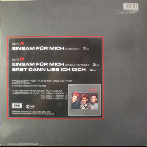 Fux - Einsam Für Mich (1988) [12"]