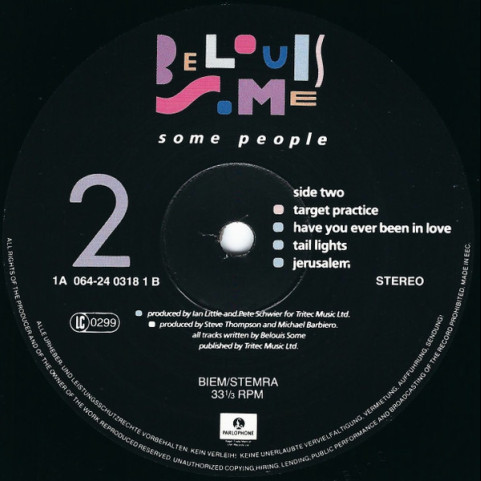 Belouis Some - Some People (1985) [1LP]
