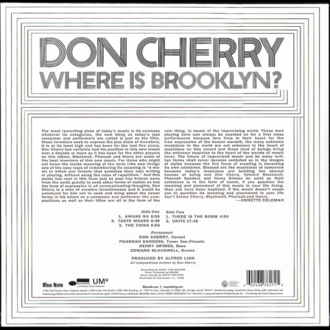Don Cherry - Where Is Brooklyn? (2022) [1LP] 180g