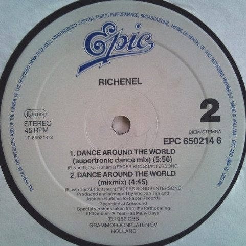 Richenel - Dance Around The World (Powerhouse Mix) (1986) [12"]