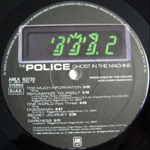 Police, The - Ghost In The Machine (1981) [1LP]