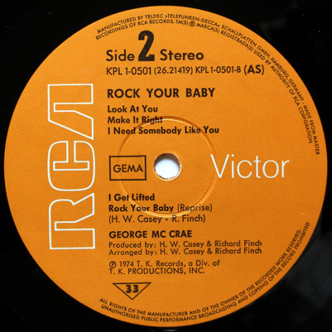 George McCrae - Rock Your Baby (1974) [1LP]