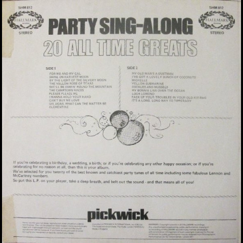 Musicmakers, The - Party Sing-Along - 20 All Time Greats (1973) [1LP]