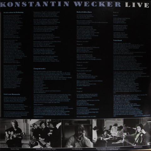 Konstantin Wecker - Live (1979) [2LP]