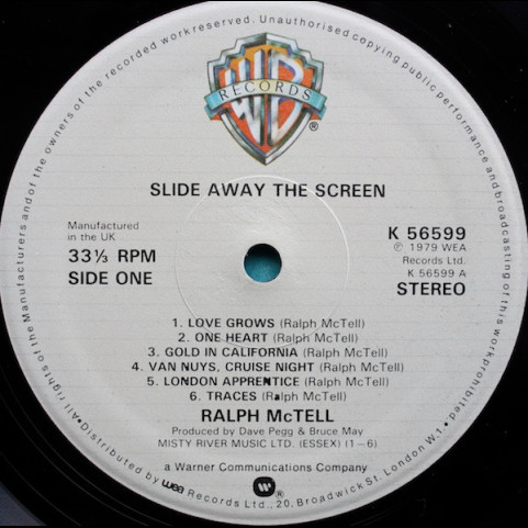 Ralph McTell - Slide Away The Screen (1979) [1LP]