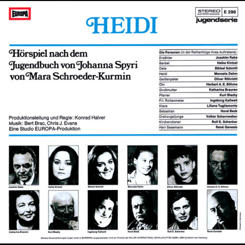 Johanna Spyri - Heidi (1970) [1LP]