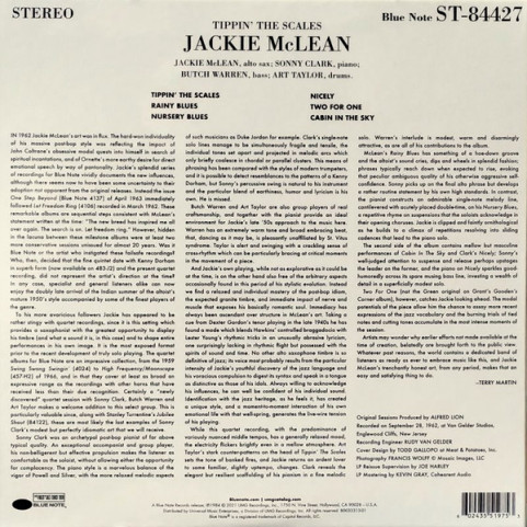 Jackie McLean - Tippin' The Scales (2022) [1LP] 180g