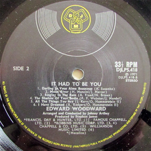 Edward Woodward - It Had To Be You (1971) [1LP]