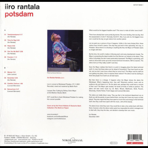 Iiro Rantala - Potsdam (2022) [1LP] 180g